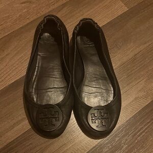 Tory Burch Black Leather Loafers